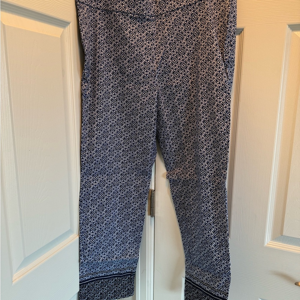 Chico's Blue Patterned Ankle Jeans